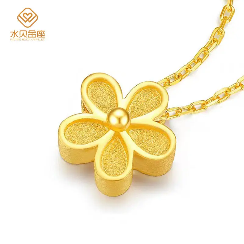 Water shell Gold Pendant Set for Women 3D Hard Gold — feature 9
