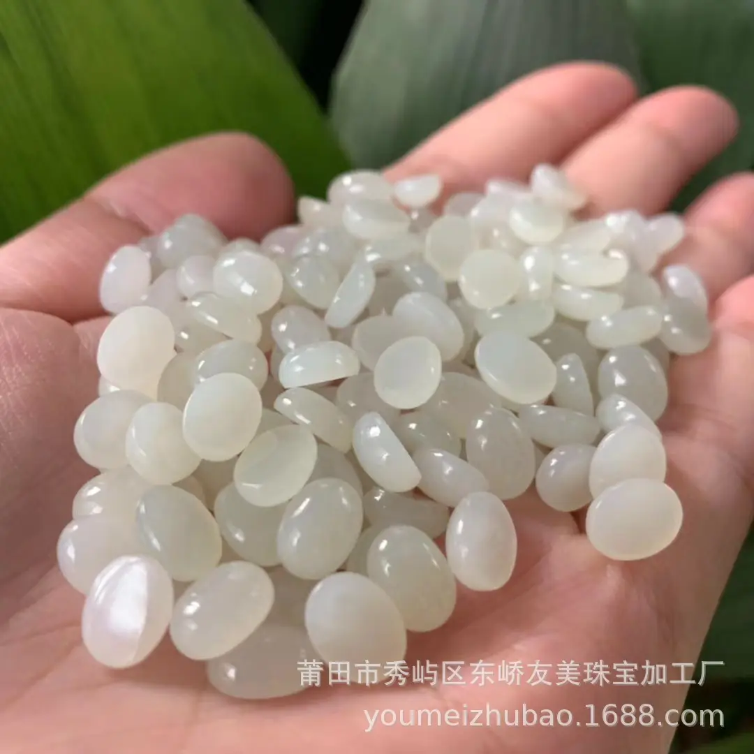 Natural A-Grade Hetian Jade Egg Shaped Rings - Image 4