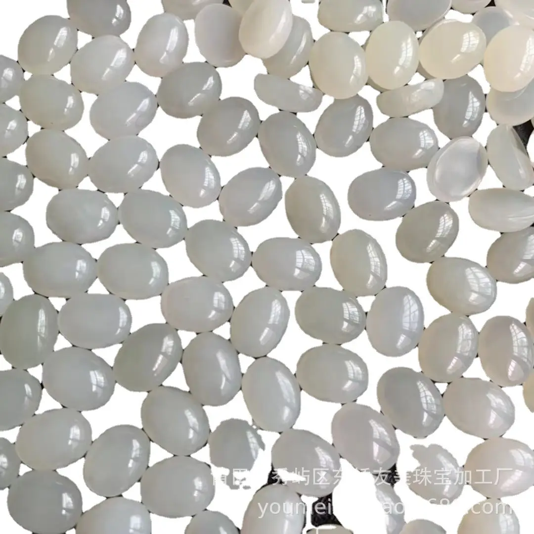 Natural A-Grade Hetian Jade Egg Shaped Rings - Image 5