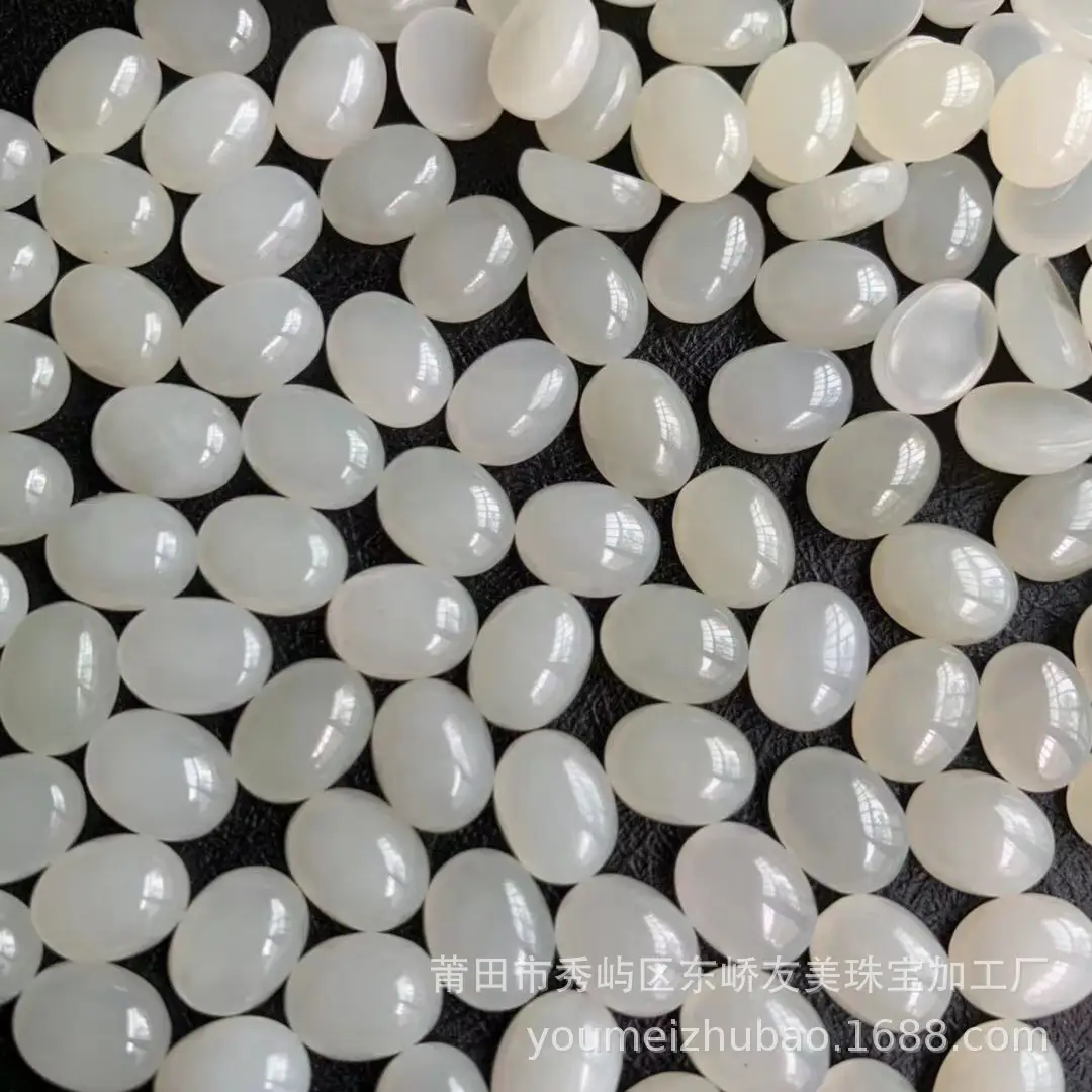 Natural A-Grade Hetian Jade Egg Shaped Rings — feature 5