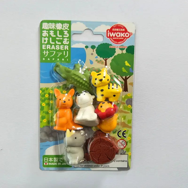 Wholesale Japanese Iwako Cartoon Detachable Combination Toy Gift Stationery Set Gift Eraser Assembly
