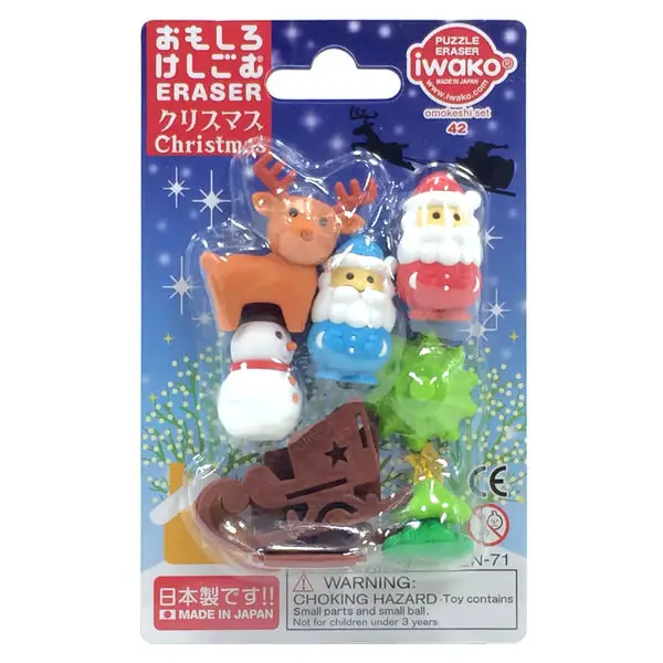 Wholesale Japanese Iwako Cartoon Detachable Combination Toy Gift Stationery Set Gift Eraser Assembly