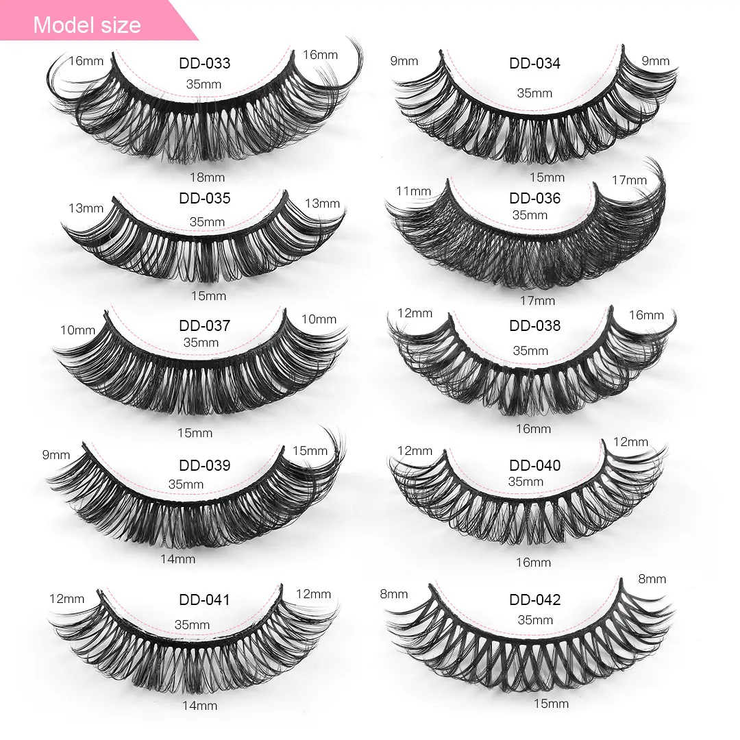 False Eyelashes 10 Pairs Chemical Fiber Natural Grafted Thick Curled - Image 12