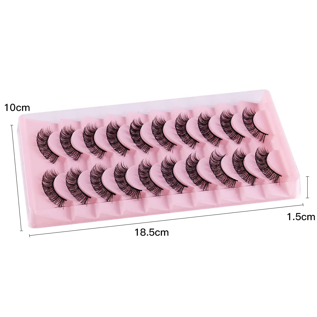 False Eyelashes 10 Pairs Chemical Fiber Natural Grafted Thick Curled - Image 13
