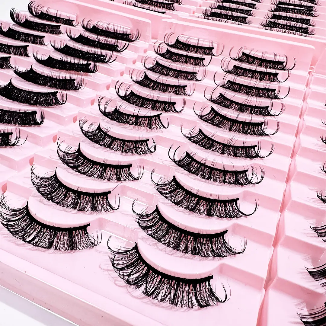 False Eyelashes 10 Pairs Chemical Fiber Natural Grafted Thick Curled - Image 14