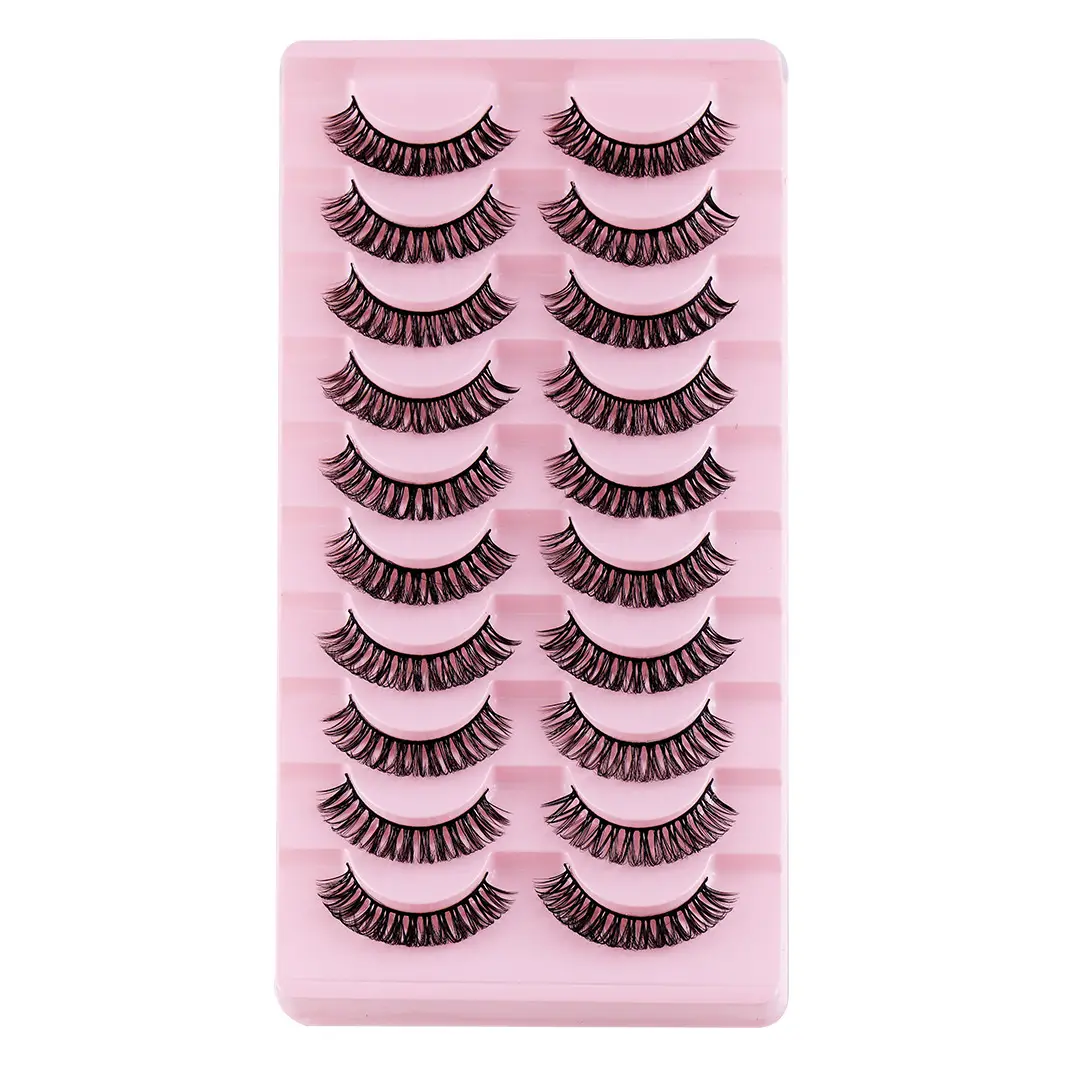 False Eyelashes 10 Pairs Chemical Fiber Natural Grafted Thick Curled - Image 15