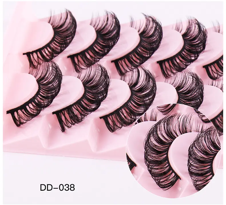 False Eyelashes 10 Pairs Chemical Fiber Natural Grafted Thick Curled — feature 11
