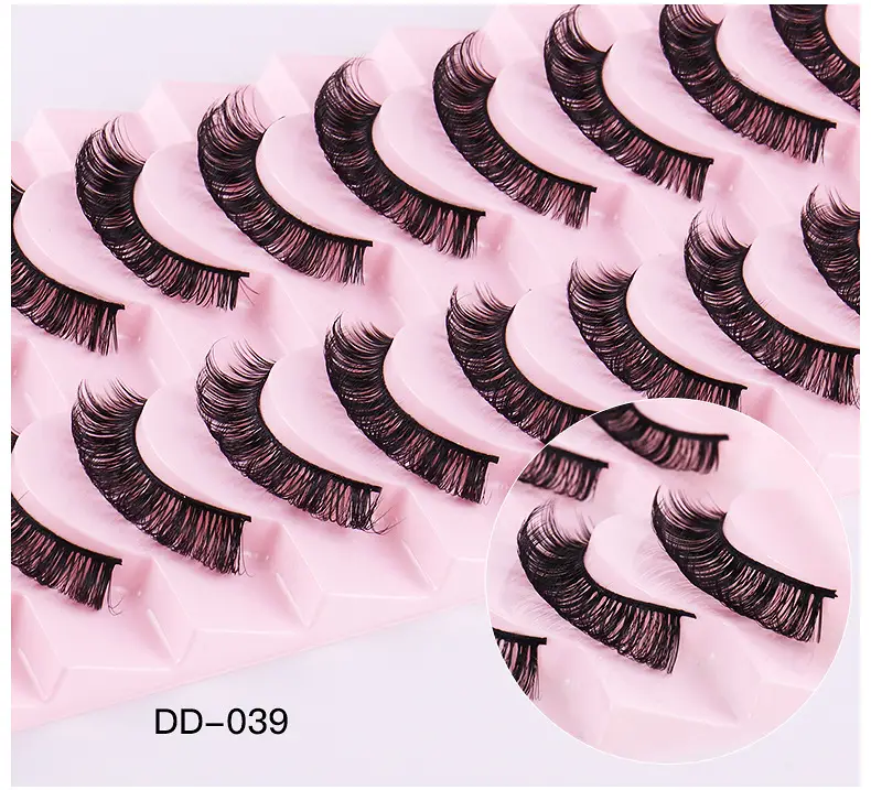 False Eyelashes 10 Pairs Chemical Fiber Natural Grafted Thick Curled — feature 12