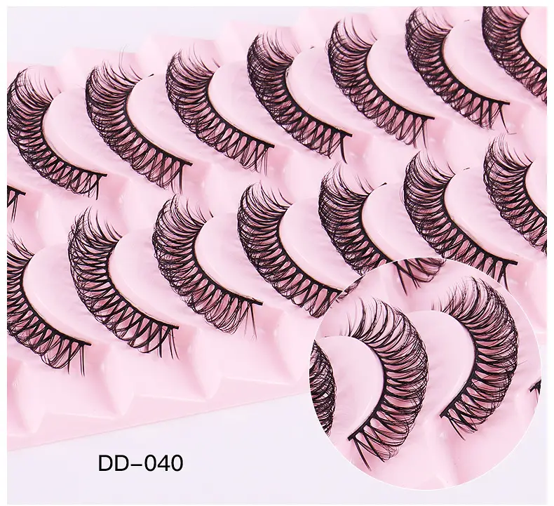 False Eyelashes 10 Pairs Chemical Fiber Natural Grafted Thick Curled — feature 13