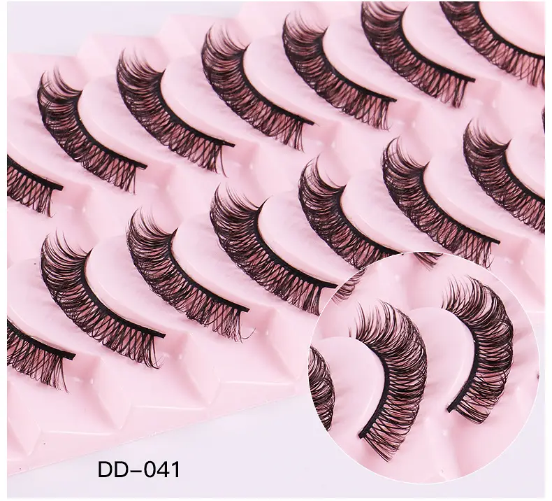 False Eyelashes 10 Pairs Chemical Fiber Natural Grafted Thick Curled — feature 14