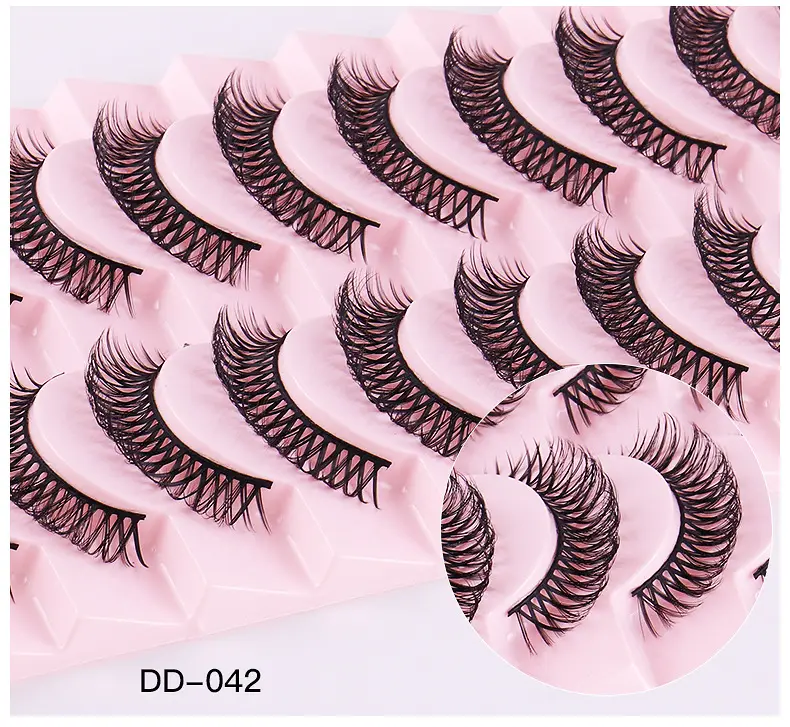 False Eyelashes 10 Pairs Chemical Fiber Natural Grafted Thick Curled — feature 15