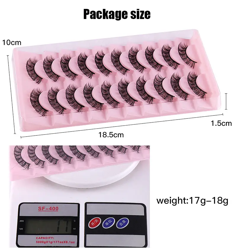 False Eyelashes 10 Pairs Chemical Fiber Natural Grafted Thick Curled — feature 16
