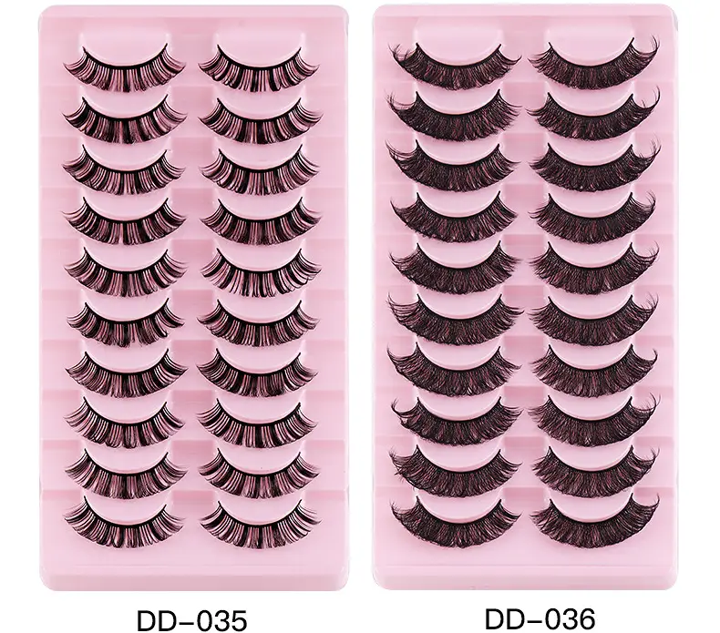 False Eyelashes 10 Pairs Chemical Fiber Natural Grafted Thick Curled — feature 18