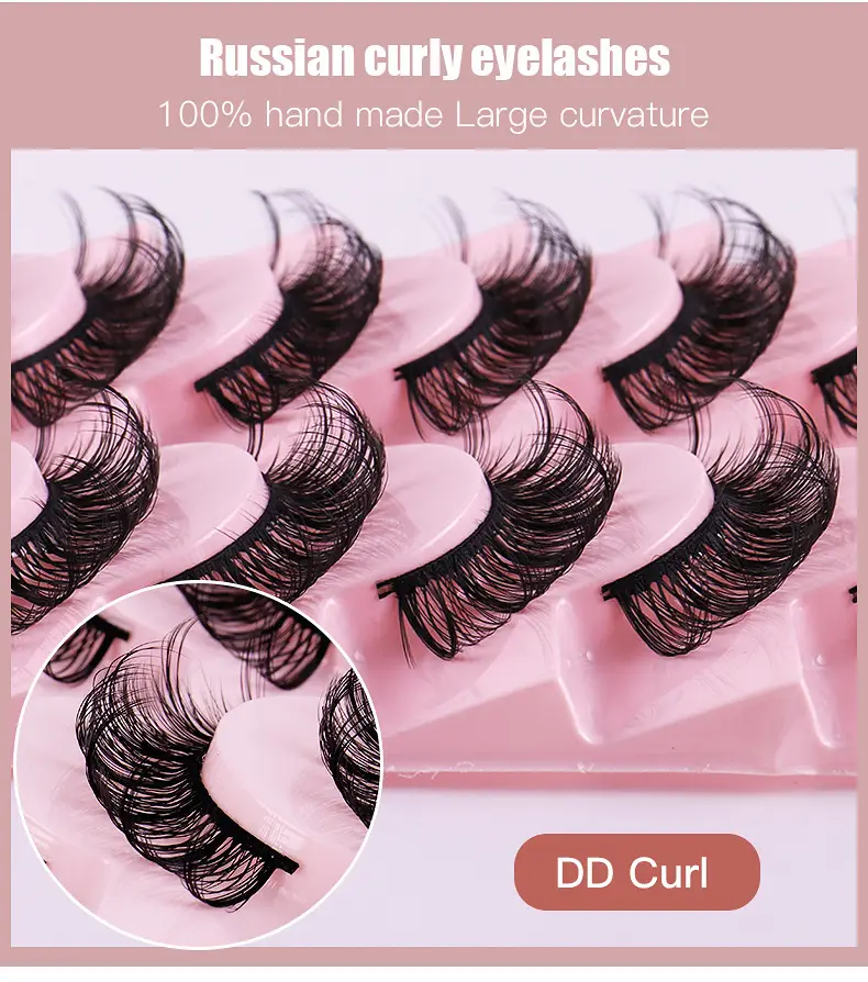 False Eyelashes 10 Pairs Chemical Fiber Natural Grafted Thick Curled — feature 2