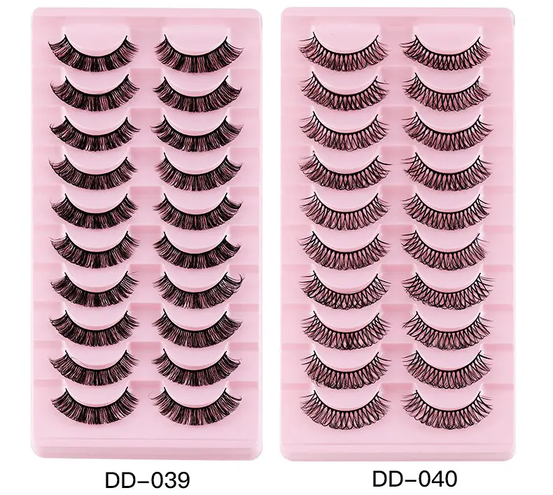 False Eyelashes 10 Pairs Chemical Fiber Natural Grafted Thick Curled — feature 20