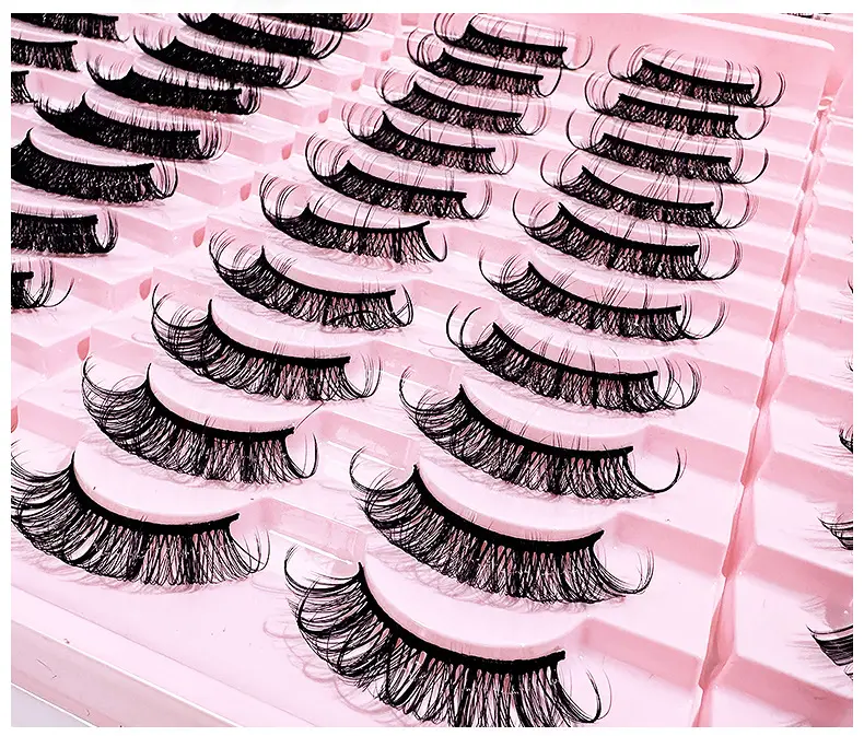 False Eyelashes 10 Pairs Chemical Fiber Natural Grafted Thick Curled — feature 6