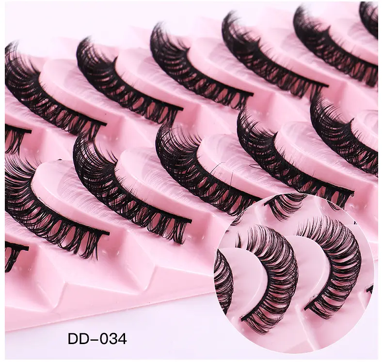 False Eyelashes 10 Pairs Chemical Fiber Natural Grafted Thick Curled — feature 7