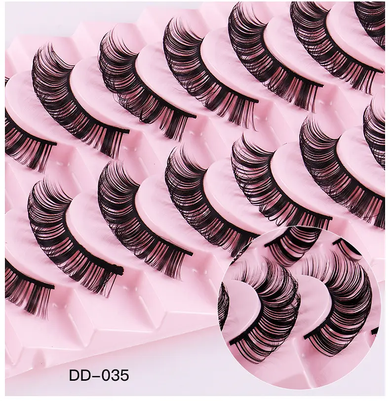 False Eyelashes 10 Pairs Chemical Fiber Natural Grafted Thick Curled — feature 8