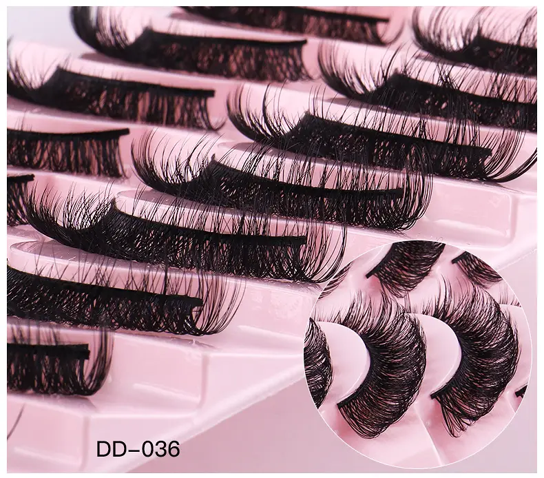 False Eyelashes 10 Pairs Chemical Fiber Natural Grafted Thick Curled — feature 9