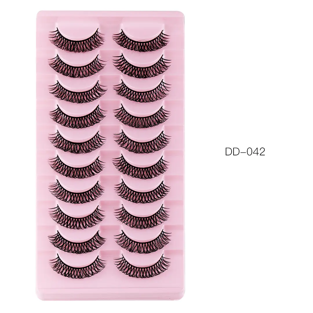 False Eyelashes 10 Pairs Chemical Fiber Natural Grafted Thick Curled - Image 10