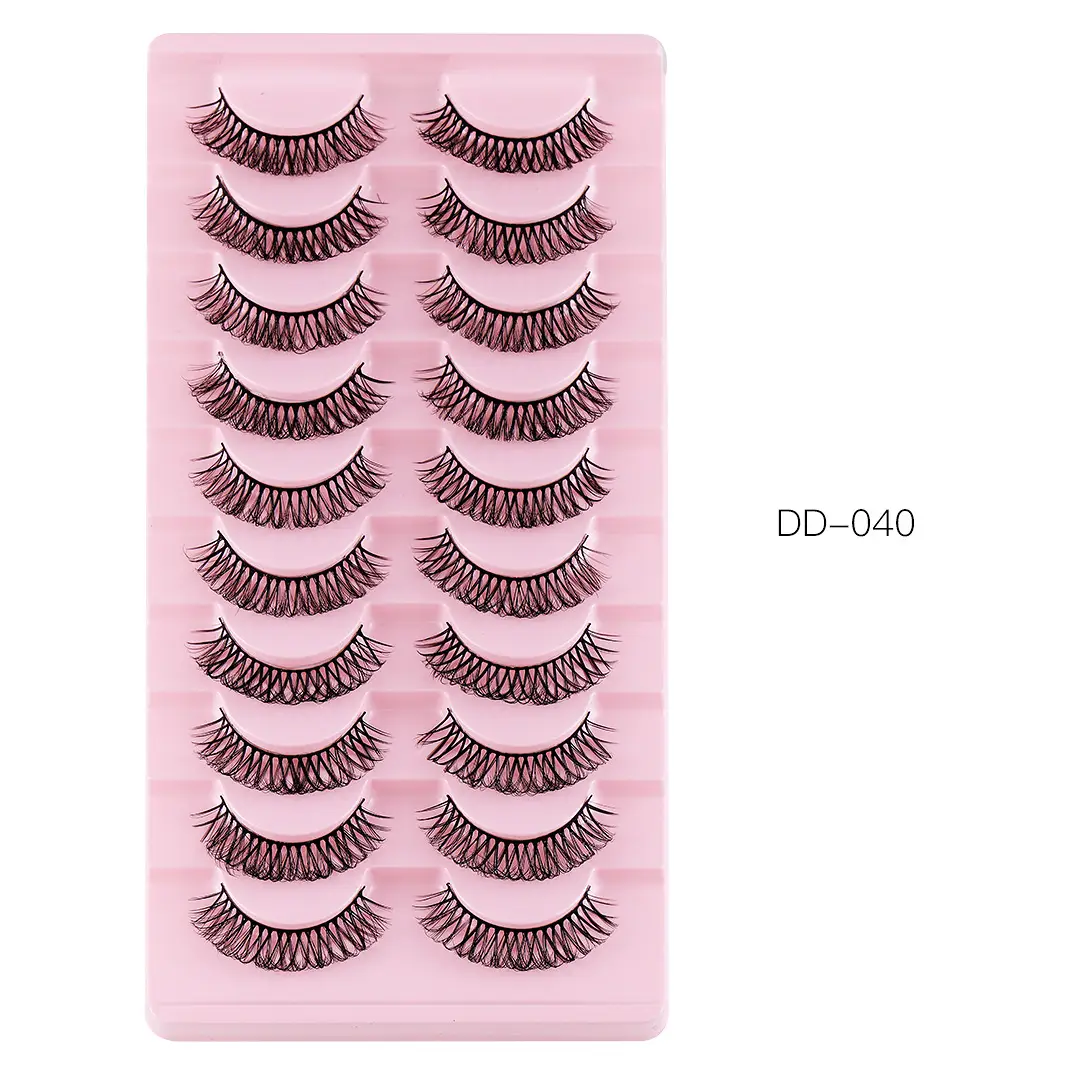 False Eyelashes 10 Pairs Chemical Fiber Natural Grafted Thick Curled - Image 8