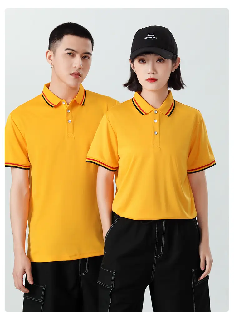 Men White Polo Shirt with Red White Trim — feature 18