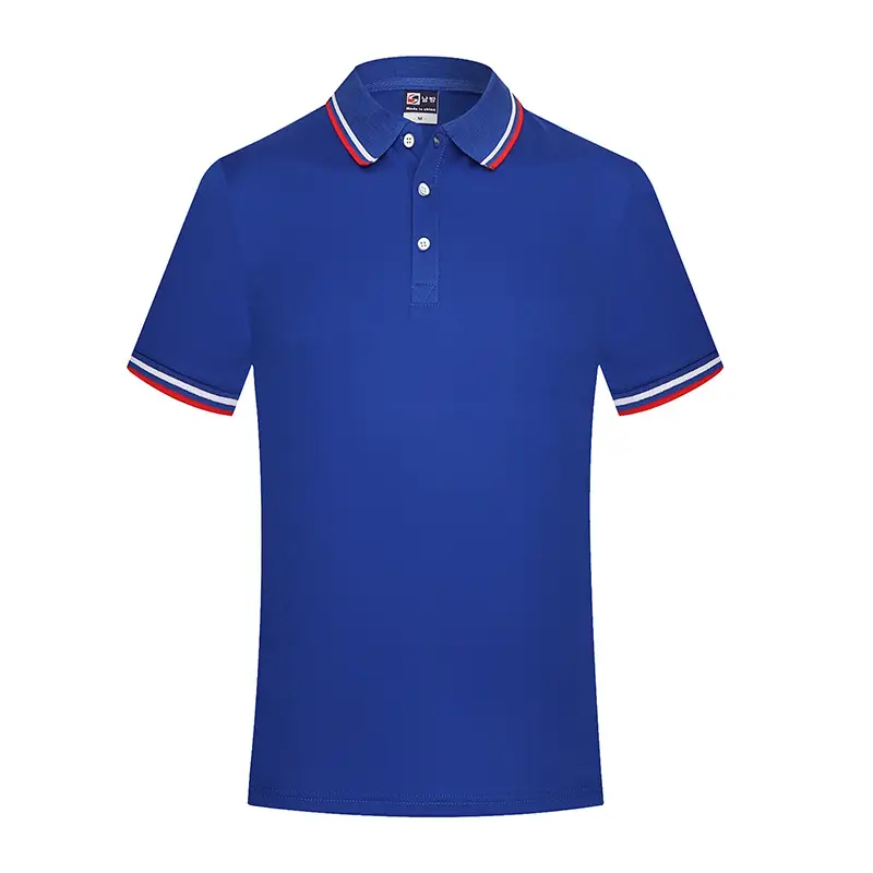 Men White Polo Shirt with Red White Trim - Image 6