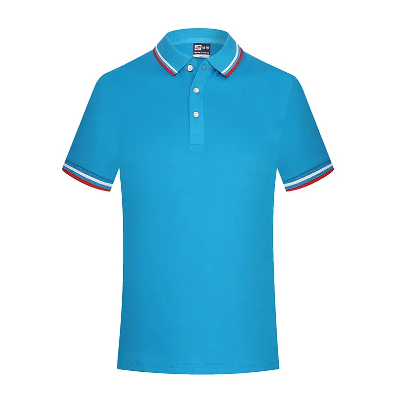 Men White Polo Shirt with Red White Trim - Image 7