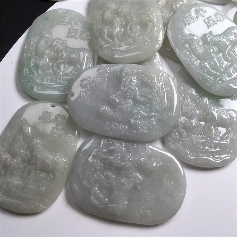 Natural Jade Three Sheep Pendant for Men Women - Image 4