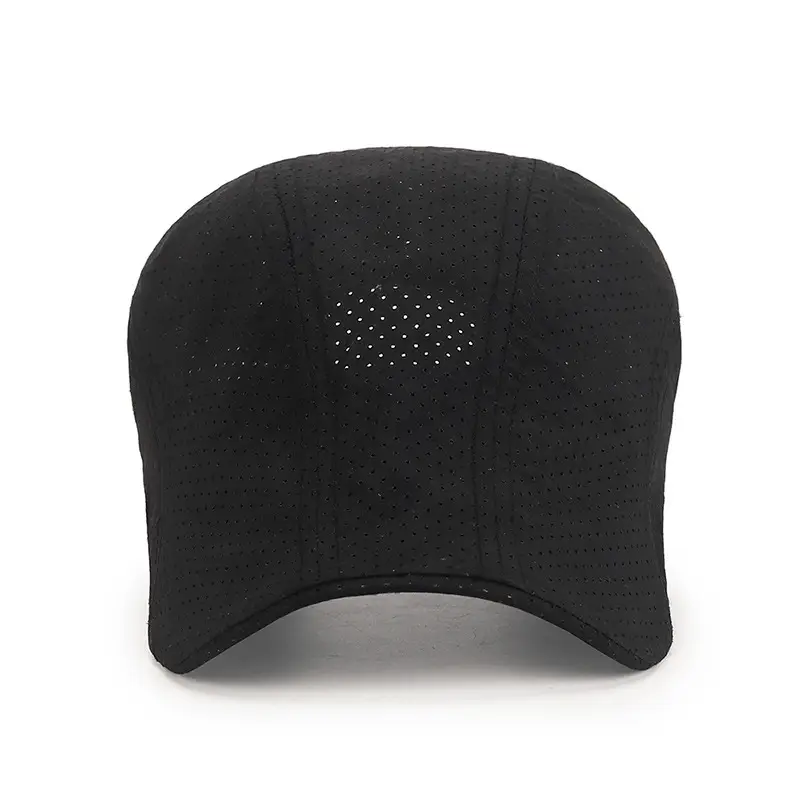 Men's Black Laser Perforated Adjustable Hat - Image 7