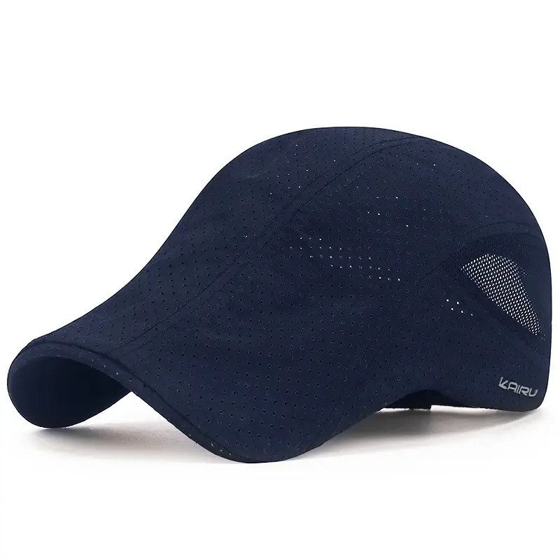 Men's Black Laser Perforated Adjustable Hat - Image 2
