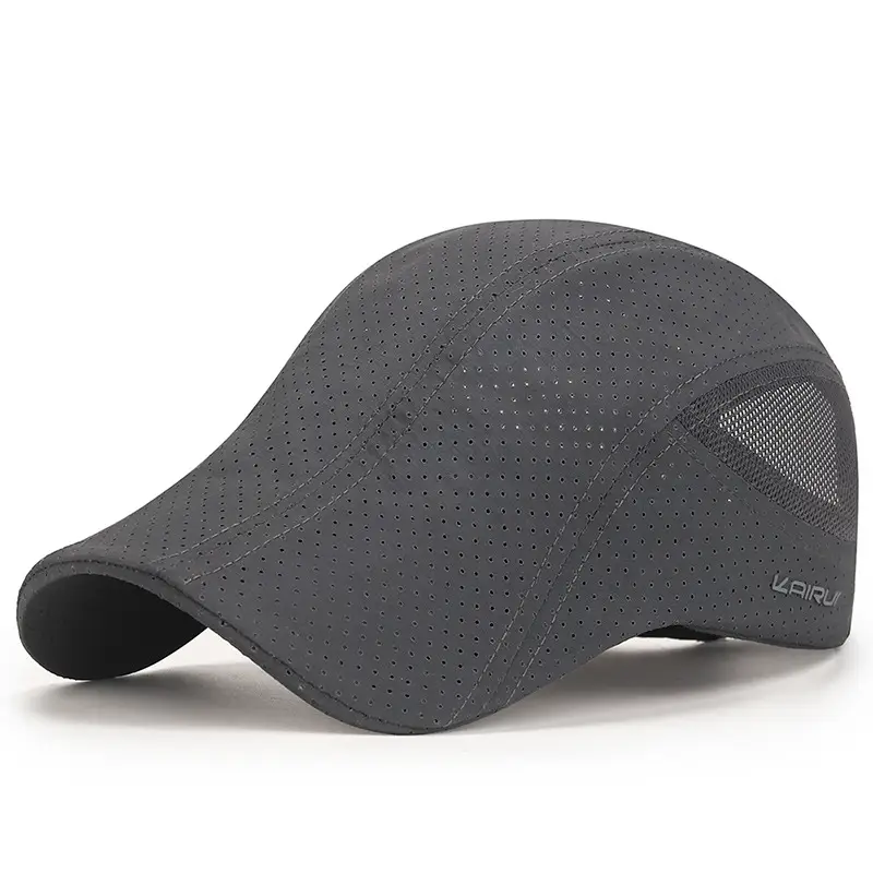 Men's Black Laser Perforated Adjustable Hat - Image 3