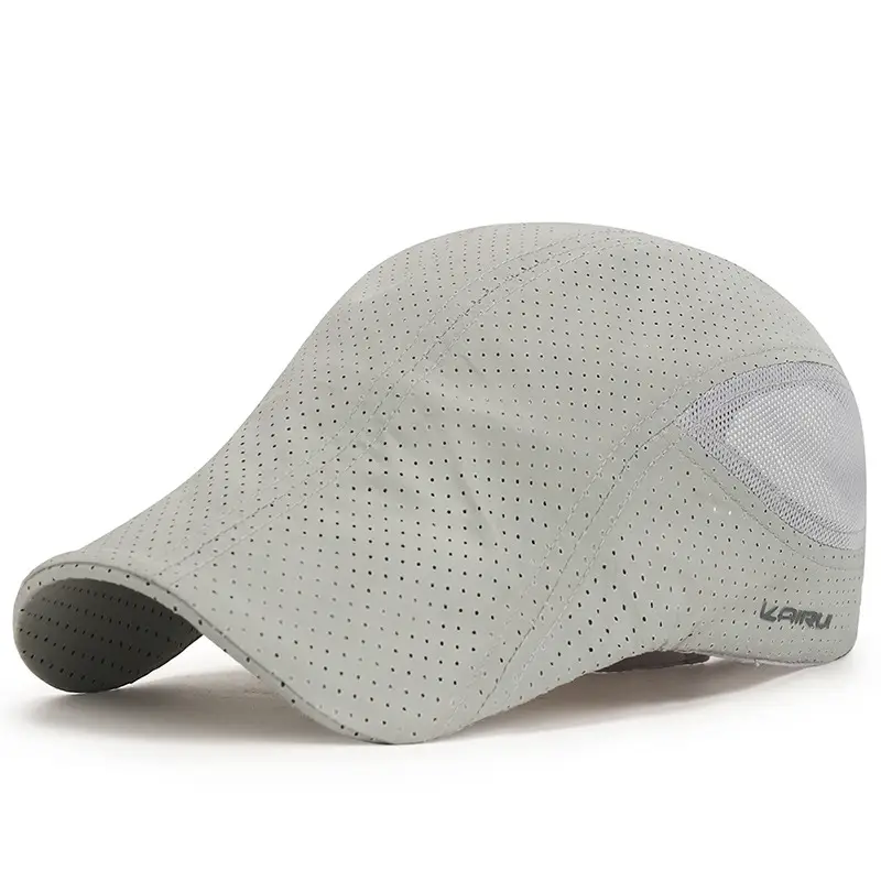 Men's Black Laser Perforated Adjustable Hat - Image 4