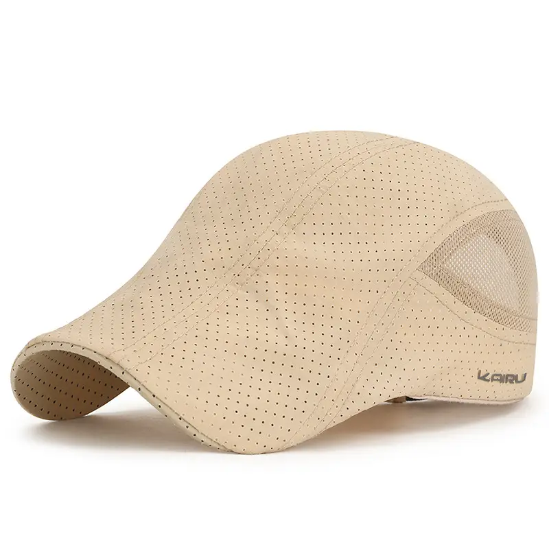 Men's Black Laser Perforated Adjustable Hat - Image 5