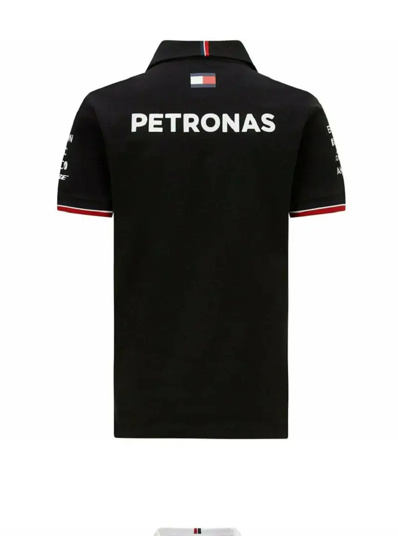 New F1 Mercedes team short sleeve quick-drying lapel polo shirt men's summer sports racing team uniform