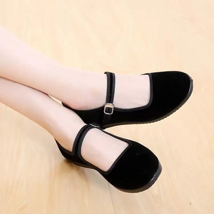 Spring new old Beijing cloth shoes non-slip flat etiquette shoes black dance shoes work shoes casual women's shoes — feature 9