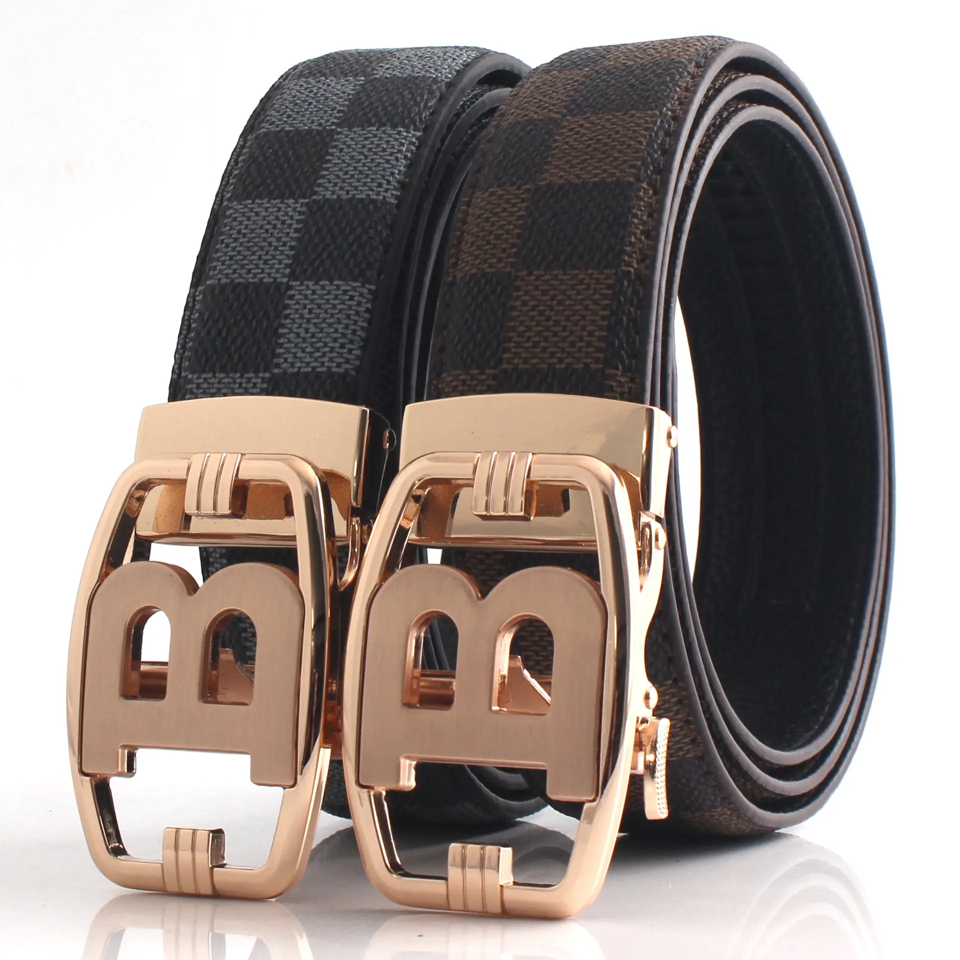 Hongsheng B-Shape Leather Belt for Men - Image 4