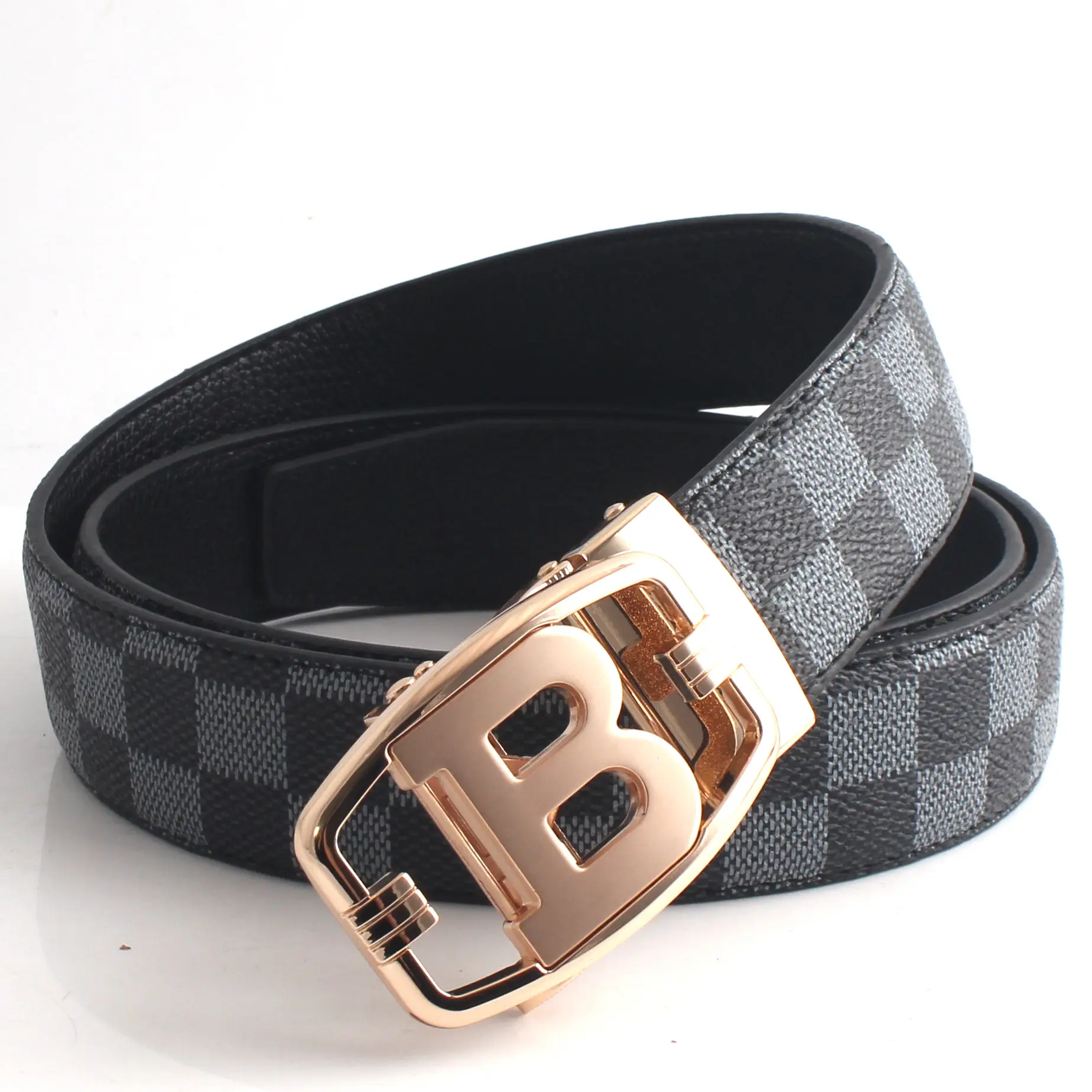 Hongsheng B-Shape Leather Belt for Men - Image 7