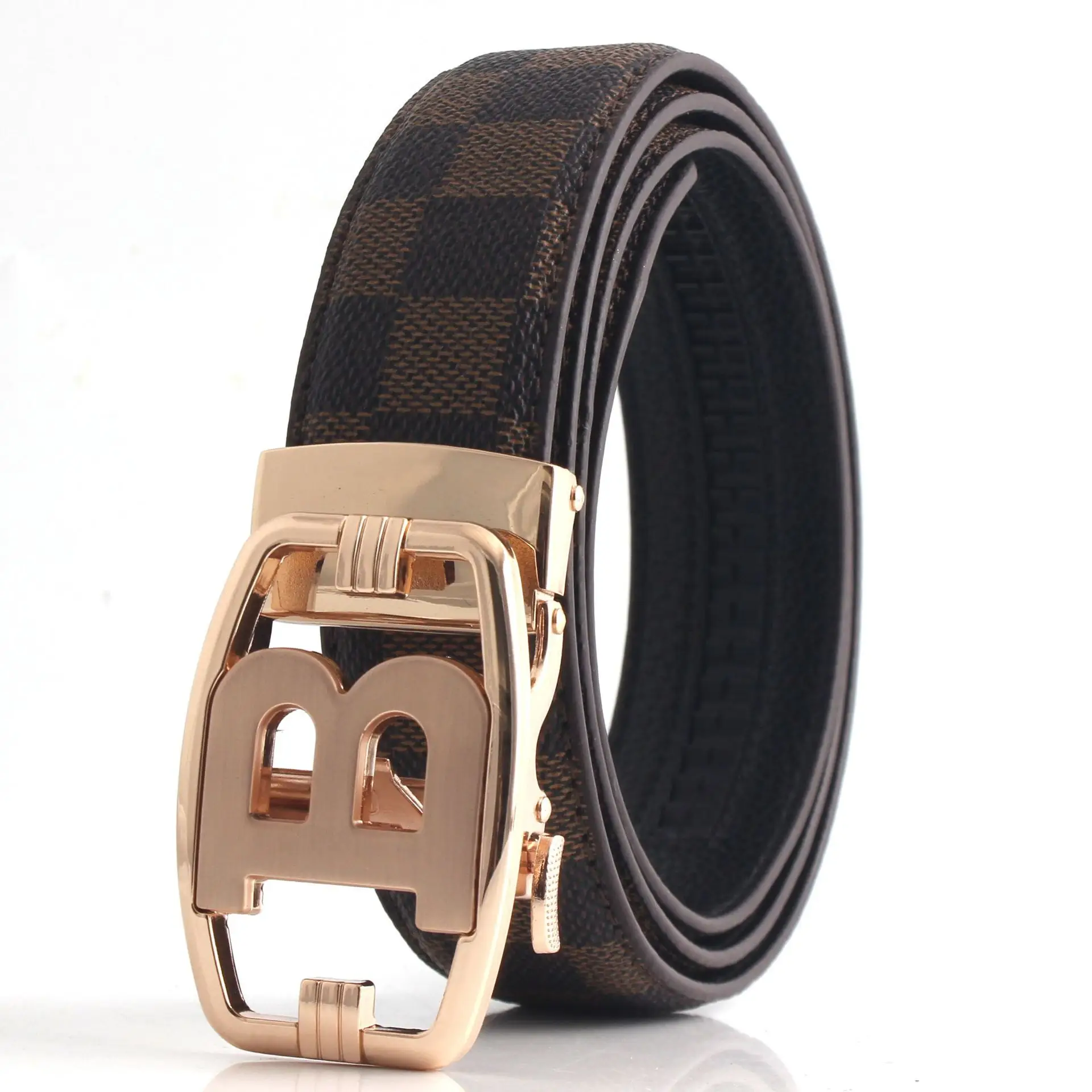 Hongsheng B-Shape Leather Belt for Men