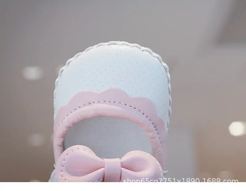 Pink Bow Toddler Shoes 0-1 Year Old Anti-Slip — feature 1
