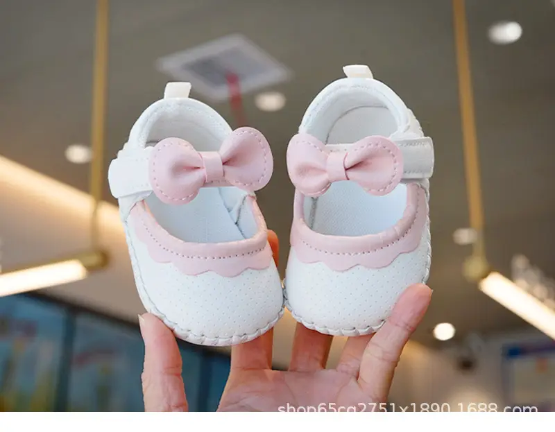 Pink Bow Toddler Shoes 0-1 Year Old Anti-Slip — feature 3