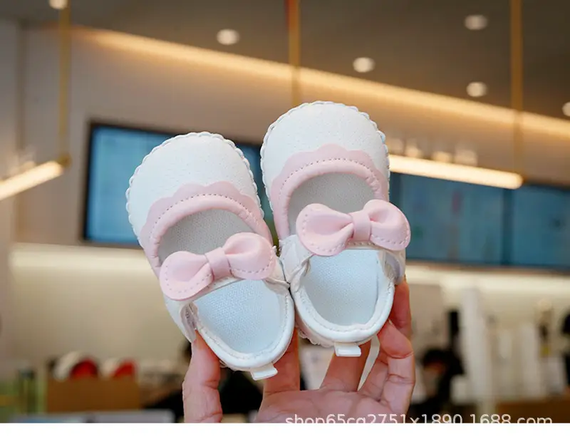 Pink Bow Toddler Shoes 0-1 Year Old Anti-Slip — feature 5