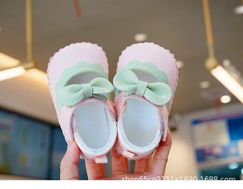 Pink Bow Toddler Shoes 0-1 Year Old Anti-Slip — feature 8