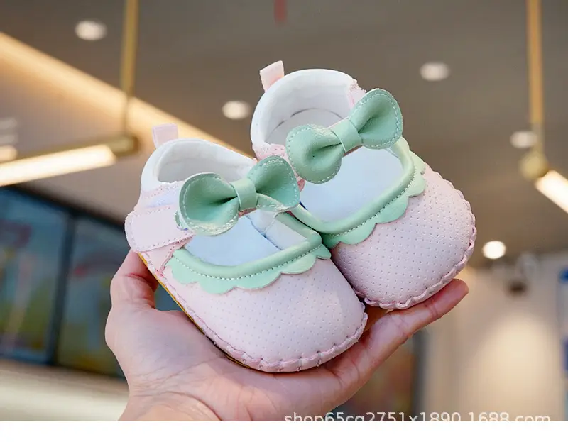 Pink Bow Toddler Shoes 0-1 Year Old Anti-Slip — feature 9