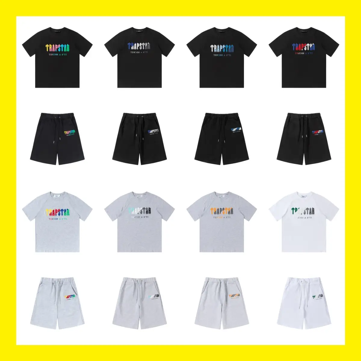 Cross-Border Trapstar T-Shirt Grey Short Sleeve - Image 46
