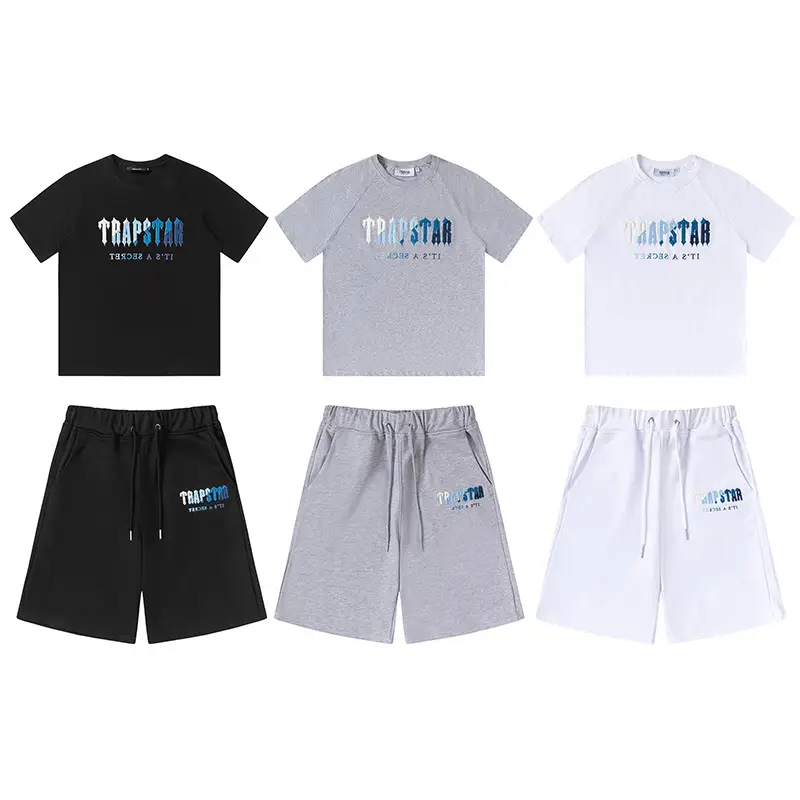 Cross-Border Trapstar T-Shirt Grey Short Sleeve - Image 47