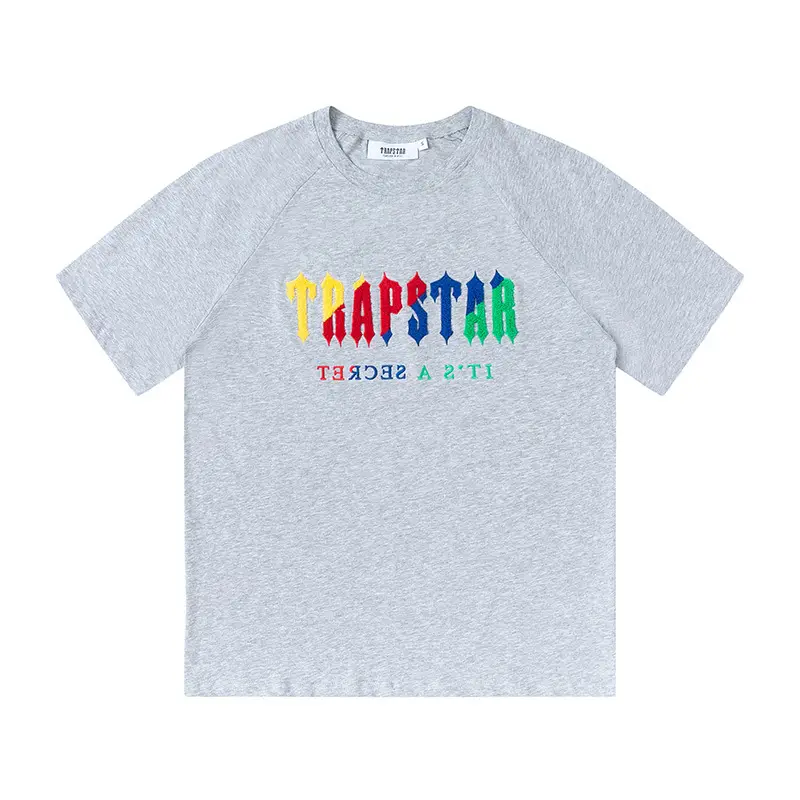 Cross-Border Trapstar T-Shirt Grey Short Sleeve - Image 10