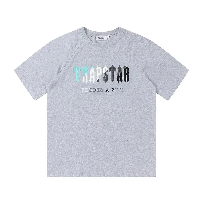 Cross-Border Trapstar T-Shirt Grey Short Sleeve - Image 15