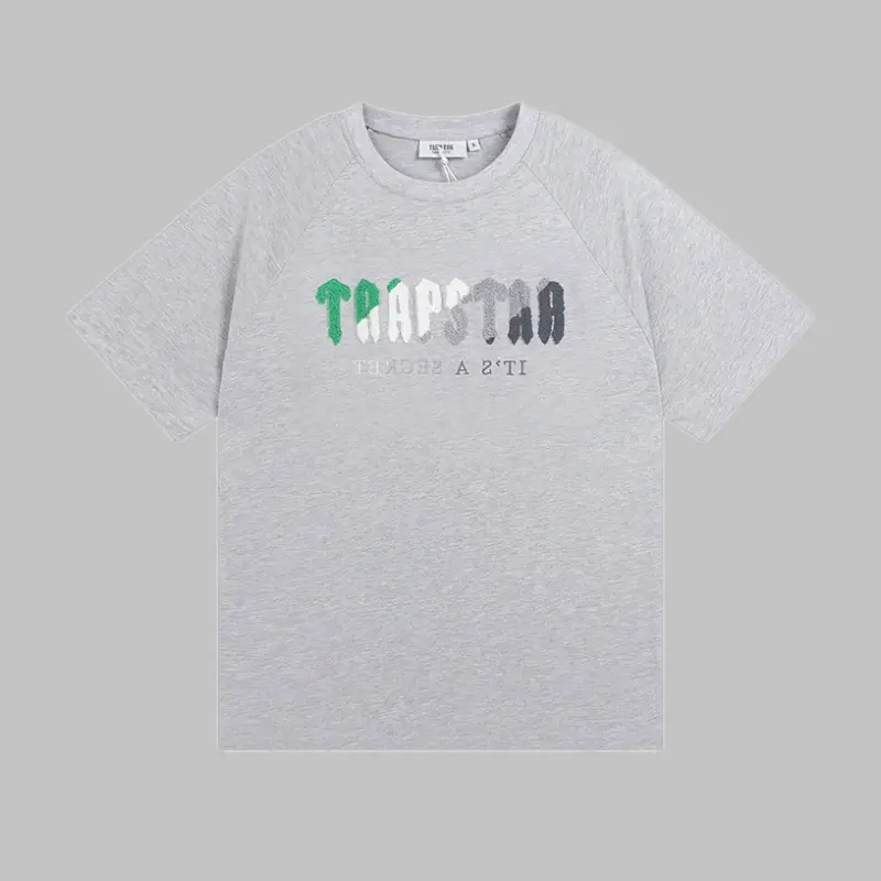 Cross-Border Trapstar T-Shirt Grey Short Sleeve - Image 23