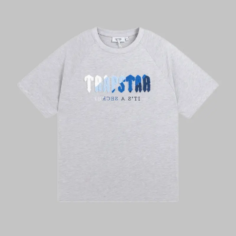 Cross-Border Trapstar T-Shirt Grey Short Sleeve - Image 28